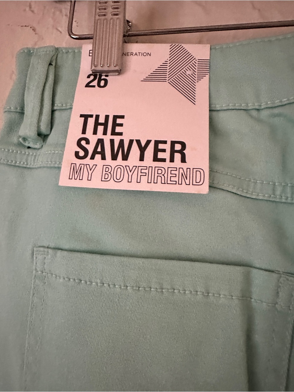 NWT BCBGeneration Womens The Sawyer My Boyfriend Light Mint Vintage Flare Jeans - Picture 8 of 11